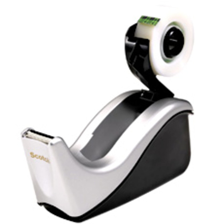 Scotch Tape Dispenser in Silver with 1 Roll of Scotch Magic Tape 19mm x 33m