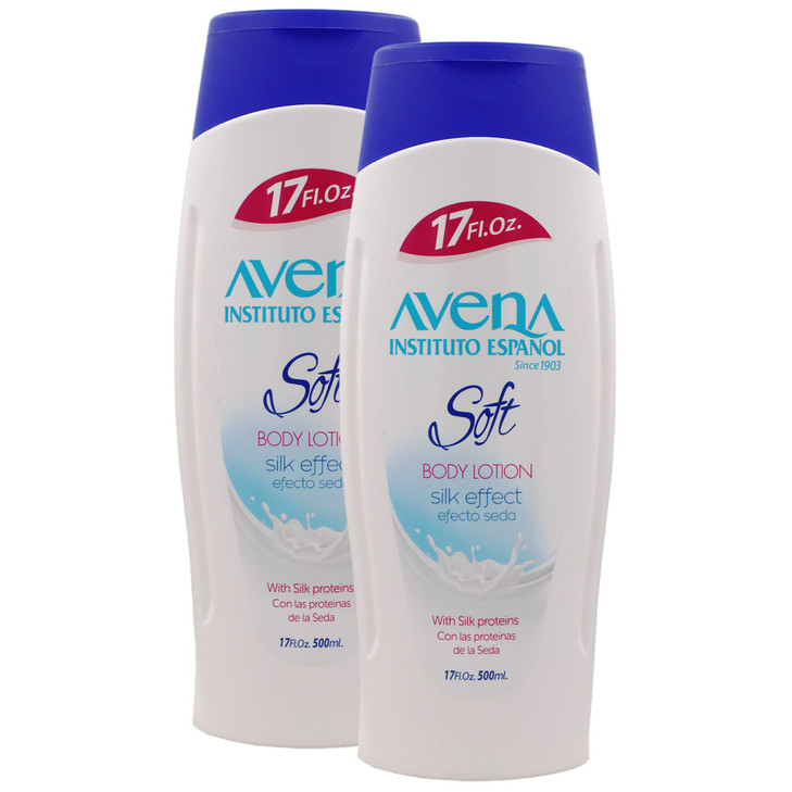 Avena Instituto Espanol Body Lotion Soft, Moisturizer, Softens and Smoothens your Skin, 2-Pack of 17 Fl Oz, 2 Bottles