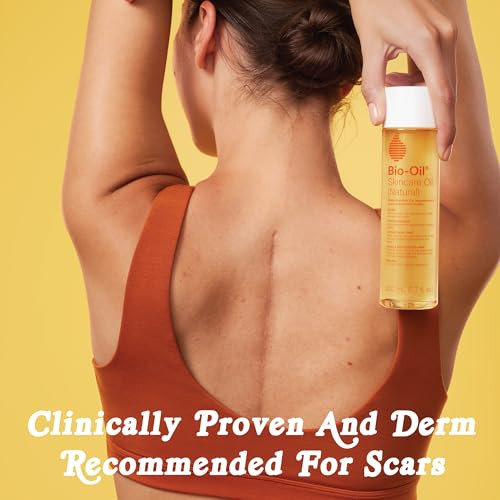 Bio-Oil Natural Skincare Oil, Serum for Scars and Stretch Marks, Face and Body Moisturizer for Dry Skin, Hair Oil, For All Skin Types, 6.7 Oz