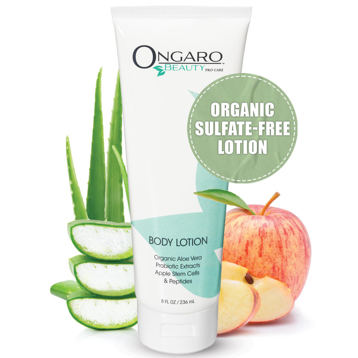 Ongaro Beauty Organic Body Lotion - Body Moisturizer Skin Lotion, Probiotic Lotion w/Aloe Vera, Cocoa Butter, Hyaluronic Acid, Shea Butter & Vitamin