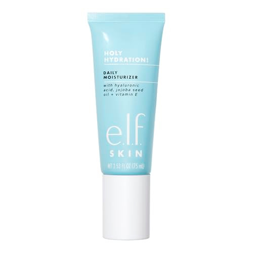 e.l.f. SKIN Holy Hydration! Daily Hydration Moisturizer, Ultra-Hydrating Formula, Infused with Aloe, Jojoba Oil & Shea Butter, Vegan & Cruelty-Free,