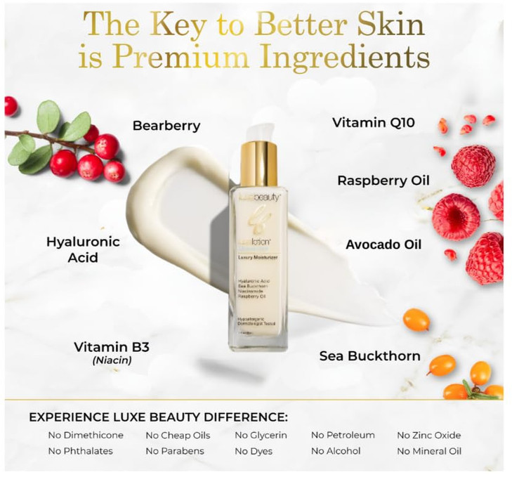 Non-Greasy Hyaluronic Acid Moisturizer - Unscented Face Moisturizer & Unscented Lotion - No Fillers, Organic & Plant-Based Hyaluronic Acid Lotion - A