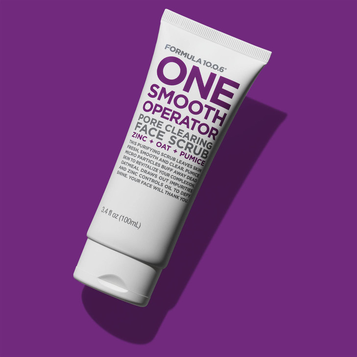 Formula 10.0.6 One Smooth Operator (3.4 Fl. Oz.) Pore Clearing Face Scrub that Leaves Skin Fresh, Smooth & Clear -Vegan, Paraben-Free & Cruelty-Free