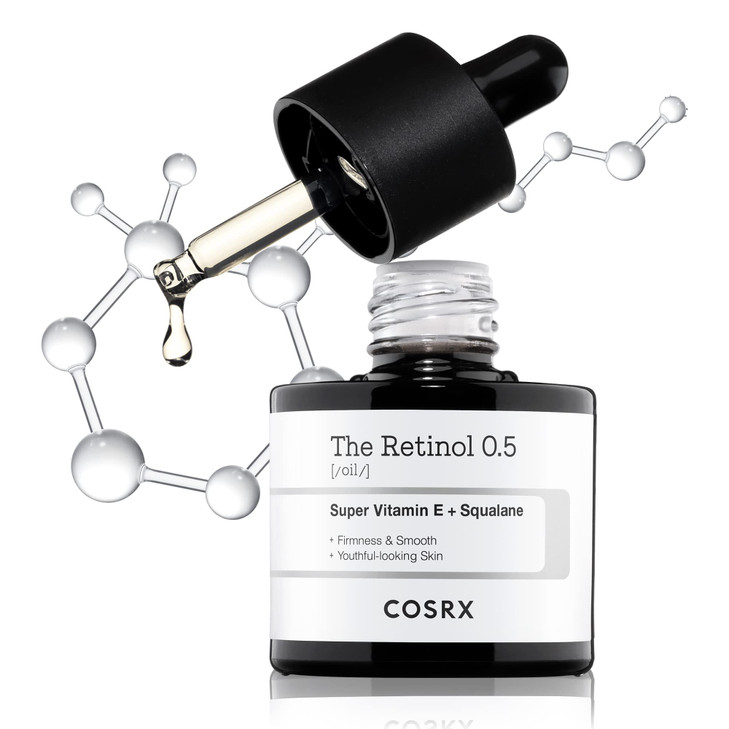 COSRX Retinol 0.5 Oil, Anti-aging Serum with 0.5% Retinoid Treatment for Face, Reduce Wrinkles, Fine Lines, Gentle Skincare for Day & Night, Not Test