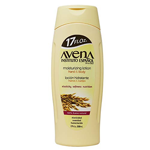 Avena Instituto Espanol Moisturizing Hand and Body Lotion, Helps Moisture Soften and Nourish your skin, 2-pack Of 17 FL Oz, 2 Bottles