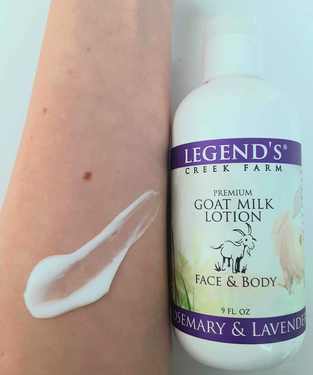 Legend's Creek Farm Goat Milk Lotion - Moisturizing Goat Milk Body Lotion for Body, Hand & Face - 9 oz Body Moisturizer with Shea Butter, Sunflower O