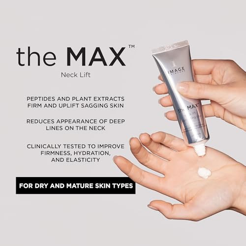 IMAGE Skincare, the MAX Neck Lift, Firming Cream to Uplift the Appearance of Sagging Skin, Improve Appearance of Fine Lines, 2 fl oz