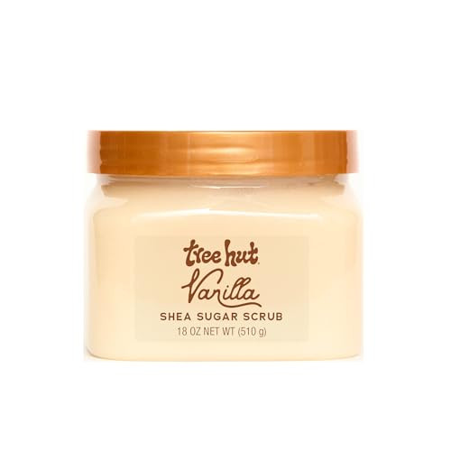 Tree Hut Vanilla Shea Sugar Exfoliating & Hydrating Body Scrub, 18 oz