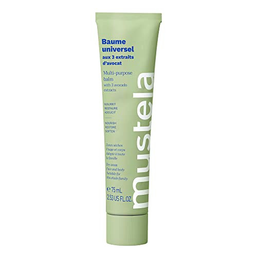 Mustela Multi-purpose Balm with 3 Avocado Extracts - Natural Cream Moisturizer for Face, Lip, Hand, Body & Dry Areas - For Baby, Kid & Adult - EWG Ve