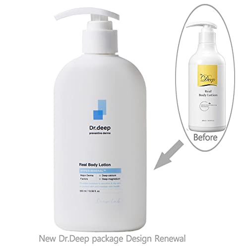 Dr.Deep Real Body Lotion 10.6 fl.oz | Natural Body Cream for Dry Skin | Moisturizing Cream for Dry Skin | Cracked Skin Repair Cream Moisturizer | Dry