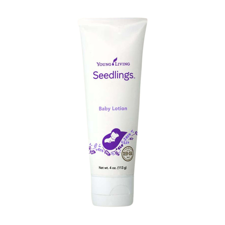 Young Living Seedlings Baby Lotion - 4 oz - Hypoallergenic Skincare for Delicate & Sensitive Infant Skin - Gentle, Non-Greasy, Soothing Hydration & S