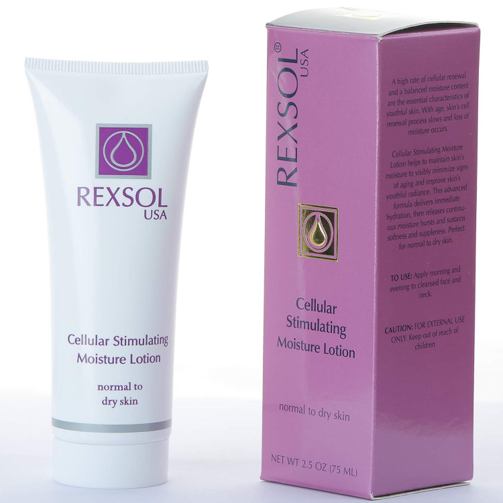 REXSOL Cellular Stimulating Moisture Lotion Normal to Dry Skin | With Oat Extract, Comfrey Leaf Extract & Camellia Sinensis Extract | Smooths and sof