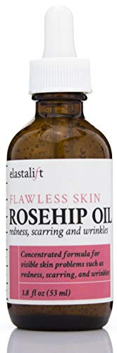 Elastalift Rosehip Oil for face with Vitamin C and Cucumber. Pure Rosehip face oil helps with Wrinkles, Scarring, and Redness for a brighter skin com