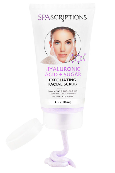Face Exfoliating Scrub Hyaluronic Acid & Sugar Face Wash - 5 Oz
