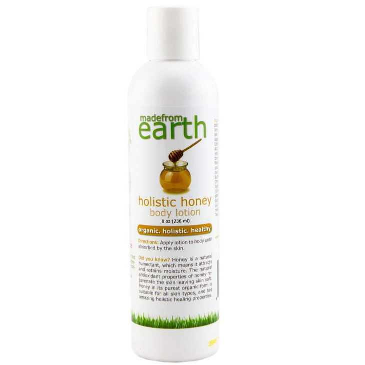 Made from Earth Holistic Honey Body Lotion - Organic, Holistic & Healthy, 8 oz