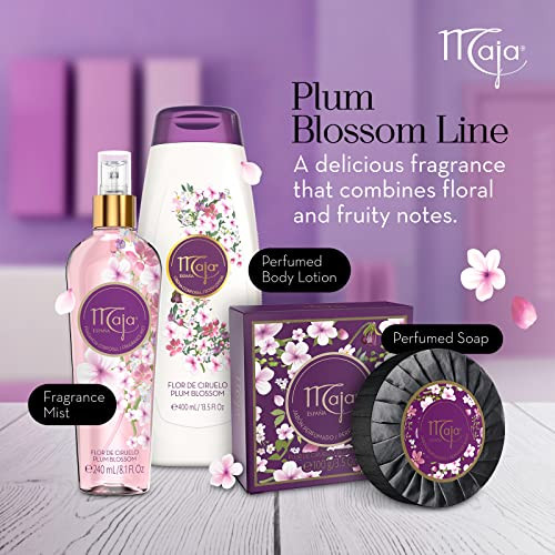 Maja Plum Blossom Body Lotion, Perfumed Body Lotion with Almond Oil and Vitamin E for Dry Skin, Keeping your Skin Hydrated, Floral and Fruity Fragran