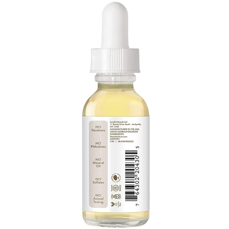 SheaMoisture Coconut Oil for Face - Daily Hydration Overnight Face Oil with Coconut Milk & Acacia Senegal, Argan Oil for Skin, Organic Shea Butter, H