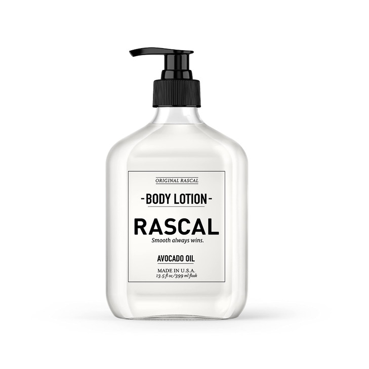 Rascal Body Lotion for Men - Avocado Oil & Jojoba Oil 13.3 Ounce