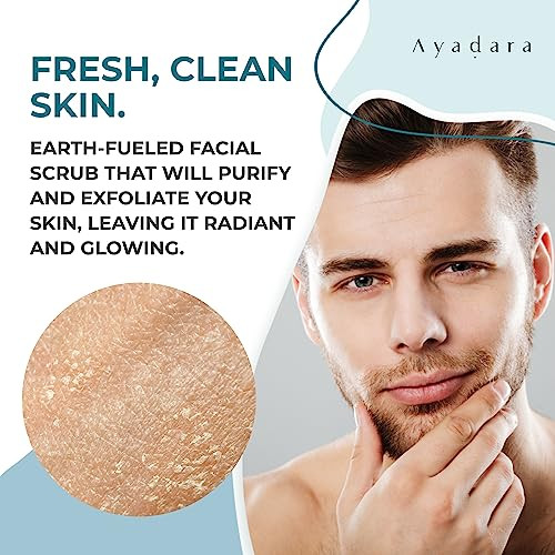 Ayadara Exfoliating Acne Scrub, 4 fl oz(118 ml), Exfoliating Acne Face Wash, Natural Facial Scrub for Severe and Hormonal Acne, Facial Acne Scrub for