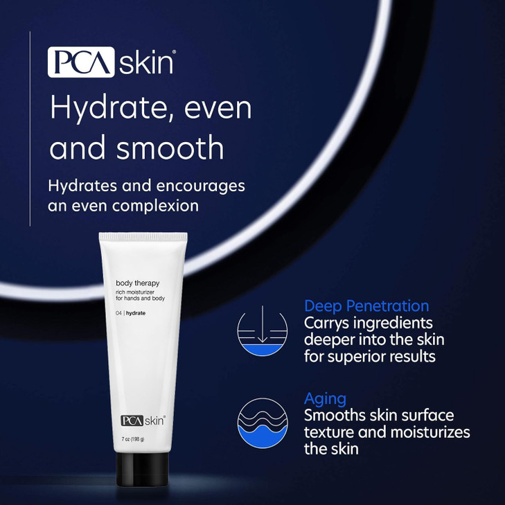PCA SKIN Daily Body Therapy Lotion - Rich 12% Lactic Acid Moisturizing Cream to Nourish Dry Skin, Fragrance-Free, Non-Greasy Formula (7 oz)