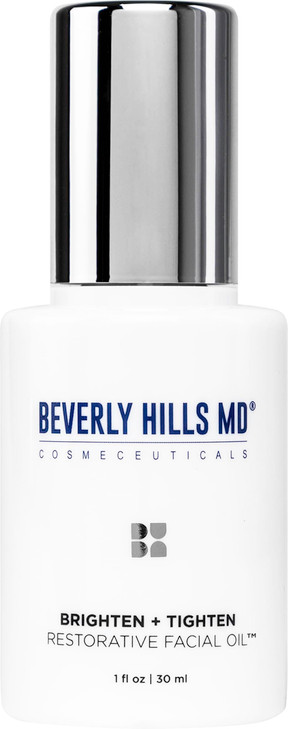 Beverly Hills MD Brighten + Tighten Restorative Face Oil- Reduce Wrinkles & Tone Skin, Anti-Aging Formula for an Even, Moisturized Complexion- Lighte