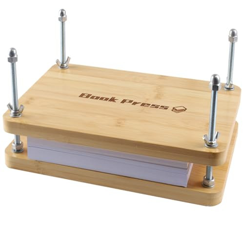 Wooden Book Press,Book Binding Press,Portable Bamboo Bookbinding Supplies,11.7x8 inch,Book Press Bookbinding is Easy to Assemble