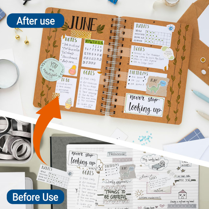 200 Pack Ring Binder Stickers Self-Adhesive Hole Labels Clear Binder Sheet Converter Stickers Clear Hole Reinforcement Sticker for Ring Binders Bill