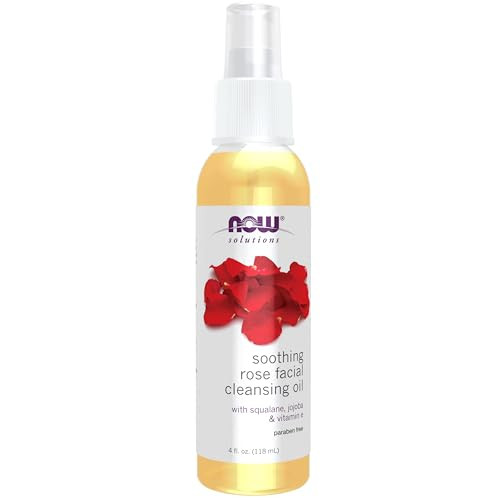 NOW Solutions, Soothing Rose Facial Cleansing Oil With Jojoba Oil, Vitamin E and Rose Absolute, 4 Fluid Ounce