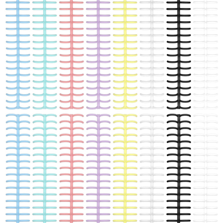 16PCS Colorful Binding Combs Shimmeroo 30 Rings Plastic Spiral Binding Combs Coils Book Spines for Student Teacher Business Document File Notebook Fi