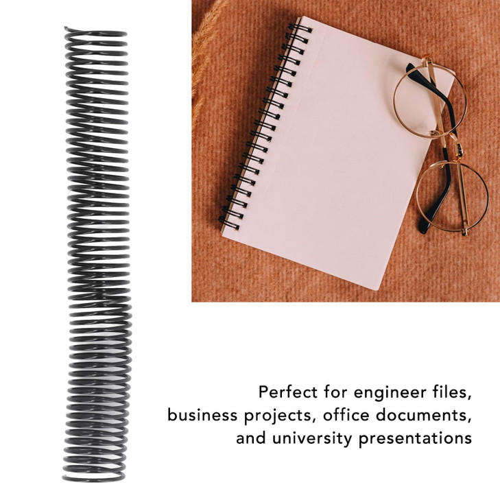 Ejoyous Spiral Binding Coils, 18 Pcs Spiral Binding Coil 38mm Diameter 48 Loop 4:1 Pitch 310 Sheet Capacity Spiral Binding Spine for A4 Paper