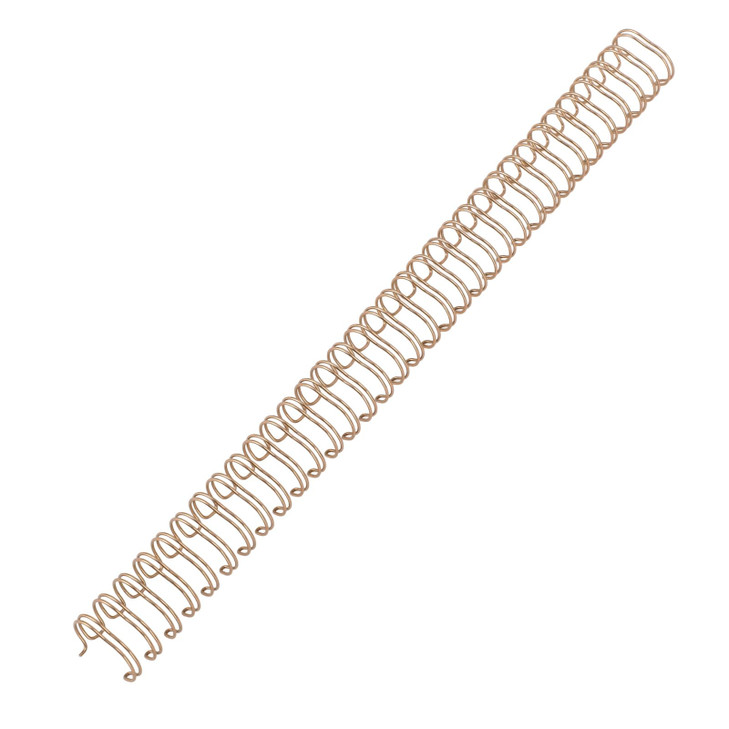 LiebeWH 100Pcs Double Loop Binding Spines 34 Loops Wire Binding System 3:1 Pitch for 120 Sheet Capacity A4 Document Notebook Making Photo Books(Bronz