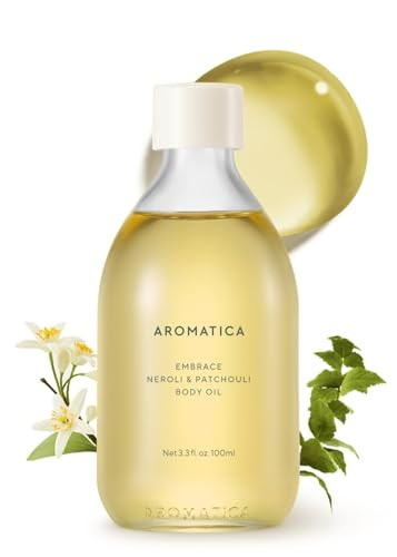 AROMATICA Embrace Body Oil Patchouli & Neroli Essential Oil, Aromatherapy Oils, Scented Body Oil, After Shower Body Oil for Women, Non-Greasy Body Se