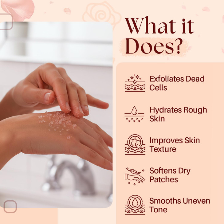 MYSTÉRE BEAUTÉ Himalayan Salt Body Scrub 12 oz - with Collagen and Stem Cells - Exfoliating Salt Scrub for Cellulite - Deep Cleansing for Acne, Scars