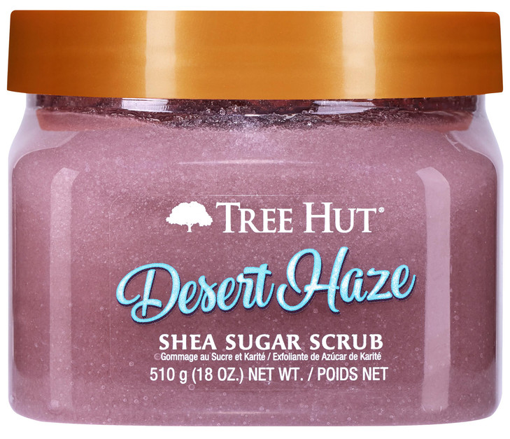 Tree Hut Desert Haze Shea Sugar Scrub, Exfoliating, Hydrating & Moisturizing Body Scrub with Shea Butter & Nourishing Essential Oils, Smooth & Soften