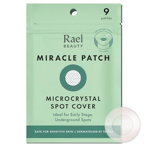 Rael Pimple Patches, Miracle Microcrystal Spot Cover - Hydrocolloid Acne Pimple Patch with Tea Tree Oil, Early Stage Zits and Blemish, Korean Skin Ca
