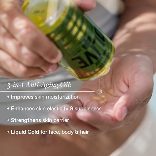 KORRES Extra Virgin Olive Oil for Face, Hair and Body, Moisturizer for Dry Skin and Hair, Pure, Greek Cold Pressed Olive Oil, Multi-Tasker Skincare f