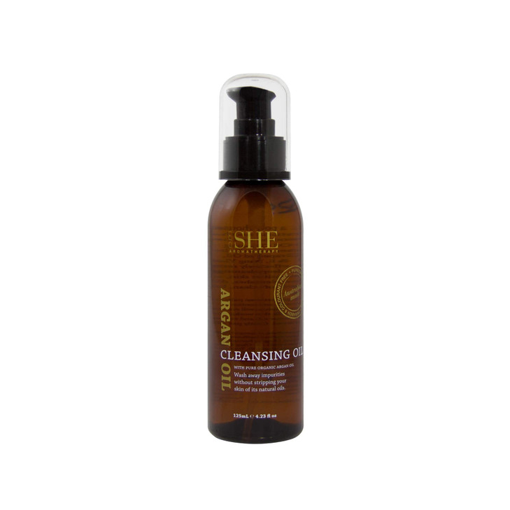 Om She Aromatherapy Argan Oil Cleansing Oil 4.23fl oz - Cleanse and Balance, Nourish and Hydrate. Australain Made.