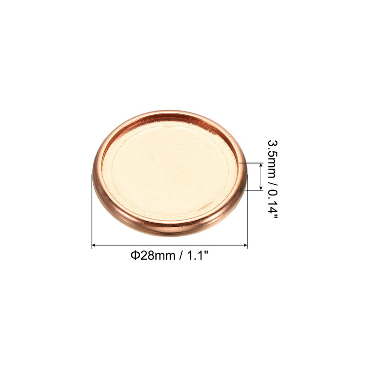 PATIKIL 28mm Plastic Book Binding Discs, 22 Pack Discbound Expansion Discs Plating Round Binder Rings for DIY Notebook Planner, Rose Gold