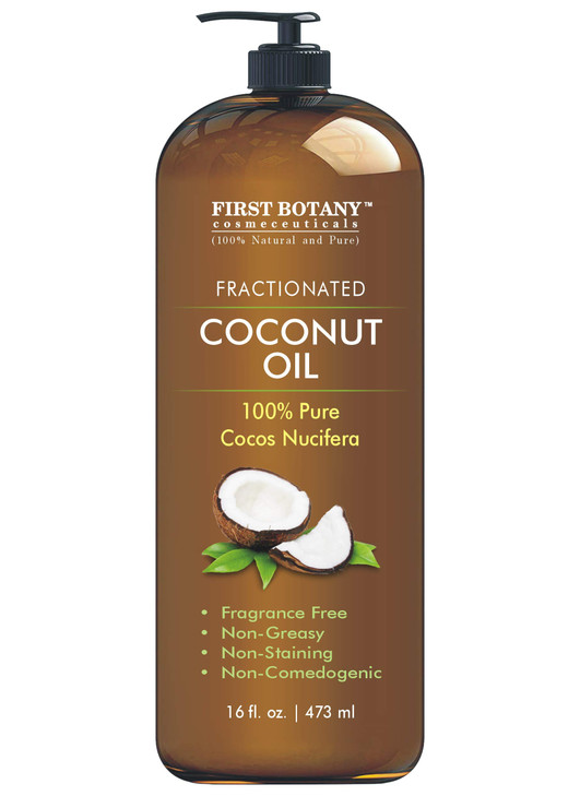 Fractionated Coconut Oil 16 fl. oz - 100% Natural & Pure MCT Coconut Oil for Hair, Skin,and Aromatherapy Carrier Oil, Massage Oil,Best Skin Moisturiz