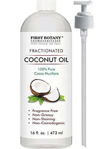 Fractionated Coconut Oil 16 fl. oz - 100% Natural & Pure MCT Coconut Oil for Hair, Skin,and Aromatherapy Carrier Oil, Massage Oil,Best Skin Moisturiz