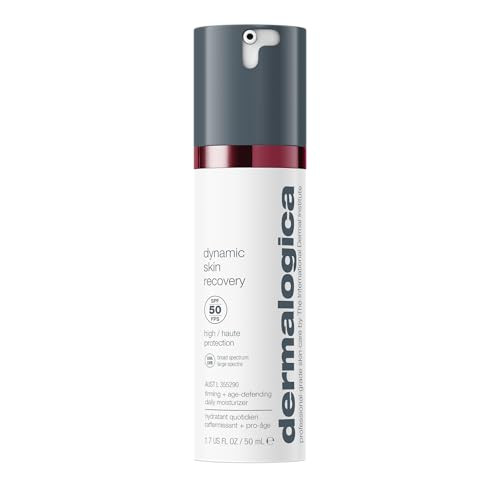 Dermalogica Dynamic Skin Recovery SPF50, Anti-Aging Face Sunscreen Moisturizer, Medium-Weight Non-Greasy Broad Spectrum, 1.7 Fl Oz