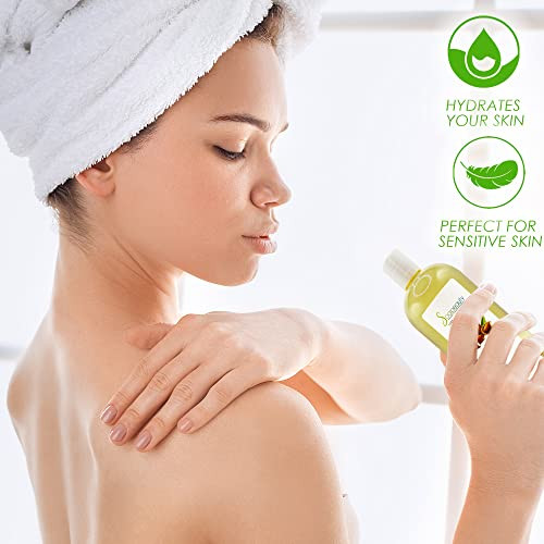 Soapeauty Sweet Almond Oil Cold Pressed Refined USDA Organic | 100% Pure & Natural Available in Bulk | Carrier for Essential Oils, Massage, Skin, Fac