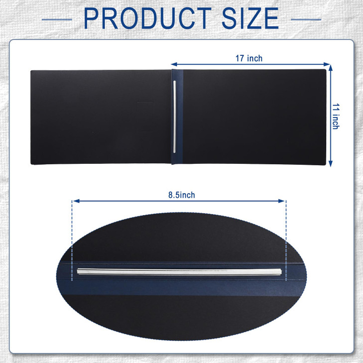 Fullhawl 10 Pcs Vertical Pressboard Report Cover 11x17 Pressboard Binder Folder with Metal Prong Presentations Portfolio Binder, 3'' Capacity to Neat