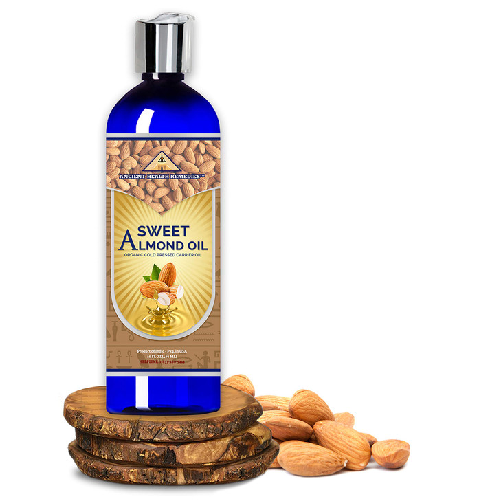 ANCIENT HEALTH REMEDIES All-Natural Cold Pressed SWEET ALMOND CARRIER OIL Greatly Priced Bulk Wholesale Oil For Beauty Skin Moisturizing DIY Body But