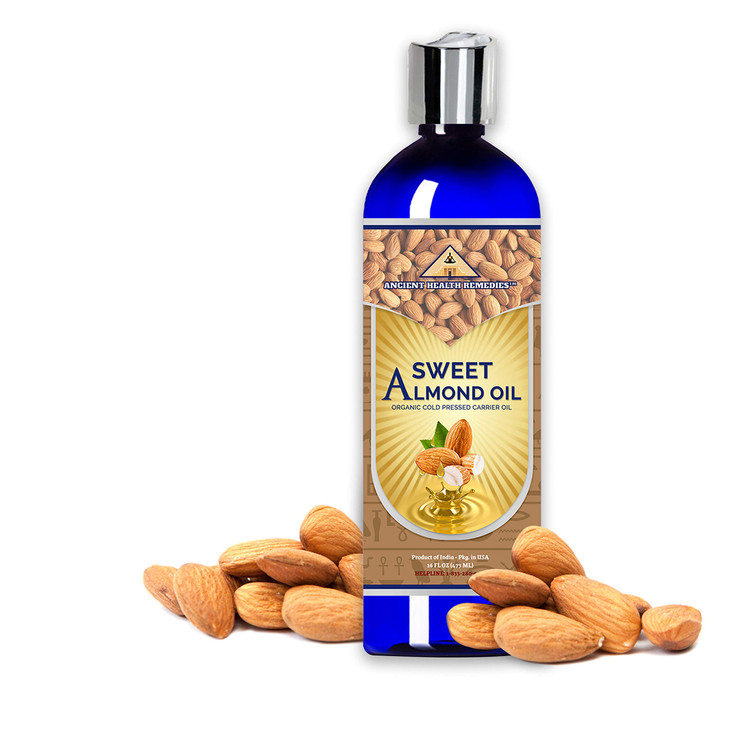 ANCIENT HEALTH REMEDIES All-Natural Cold Pressed SWEET ALMOND CARRIER OIL Greatly Priced Bulk Wholesale Oil For Beauty Skin Moisturizing DIY Body But