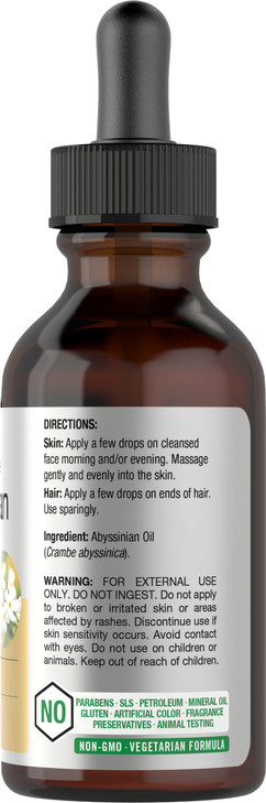 Horbaach Abyssinian Oil | Hair and Skin Oil | Paraben, SLS and Fragrance Free | from Crambe Abyssinica Seed