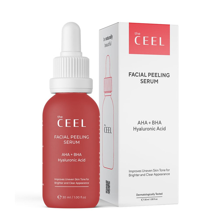The Ceel Facial Peeling Serum With 10% AHA 2% BHA, Saliscylic Acid Serum for Blemishes, Chemical Peel at Home, Glycolic Acid Peel With Hyaluronic Aci