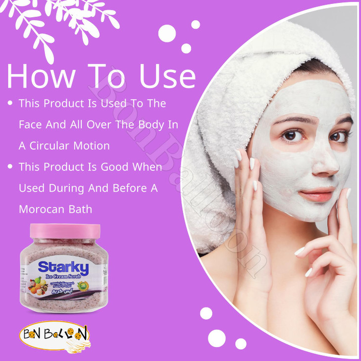 Starky Face And Body Scrub Cream With The Benefits Of Ice Cream Tightening Face With Its Unique Formula That Leaves The Skin Soft And Glowing Best Gi