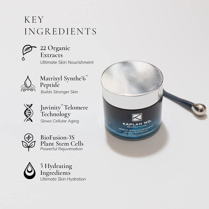 KAPLAN MD Night Replenishment Concentrate, Intense Cell Renewal + Rapid Overnight Nutrition,1.7 oz.