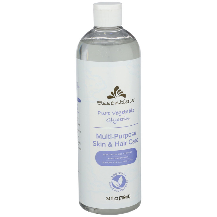Essentials Pure Vegetable Glycerin, Multi-Purpose Skin and Hair Care, 24 fl oz.